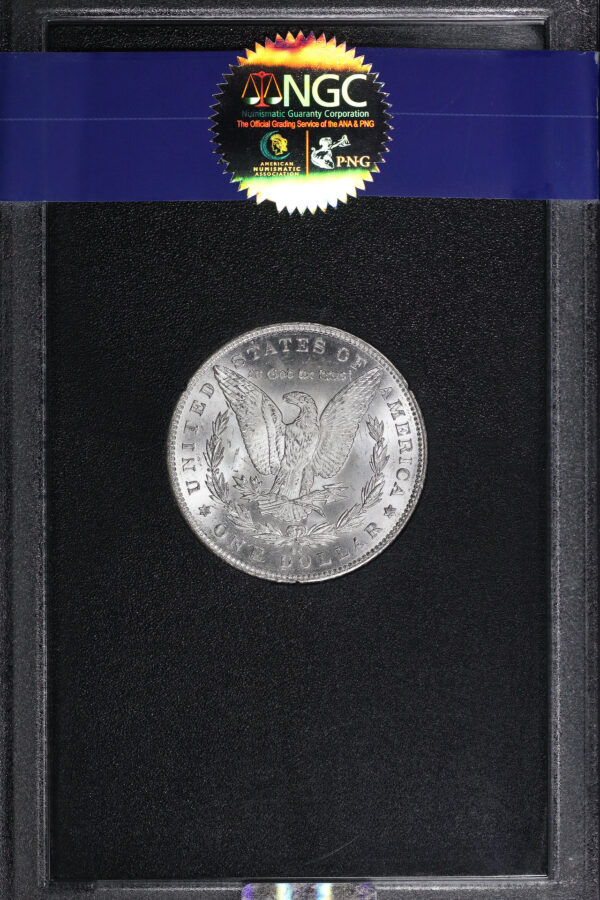 Reverse of this 1891-CC Top-100 VAM-3 Morgan Dollar NGC MS-63 GSA Hard Pack With Box