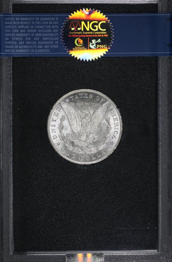 Reverse of this 1891-CC Top-100 Morgan Dollar NGC MS-63 CAC GSA Hard Pack With Box