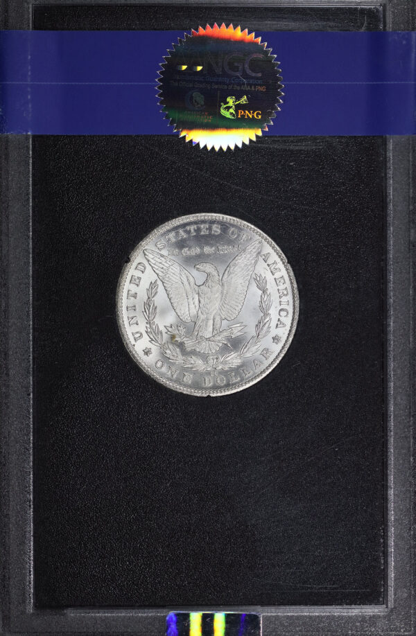 Reverse of this 1881-CC Morgan Dollar VAM-2 NGC MS-66 CAC GSA Hard Pack With Box