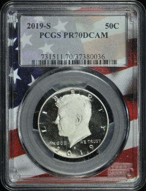 Obverse of this 2019-S Kennedy Half Dollar PCGS PR-70 DCAM