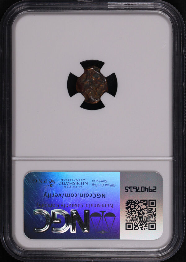 Reverse of this Alex . Jannaeus, 103-76 Bc Judaea  AEPrutah NGC -00 Biblical “Widow’s Mite”