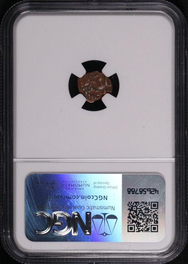Reverse of this Alex . Jannaeus, 103-76 Bc Judaea  AEPrutah NGC -00 Biblical “Widow’s Mite”