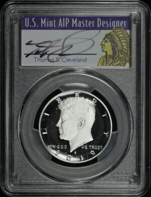 Obverse of this 2019-S Silver Kennedy Half Dollar PCGS PR-70 DCAM First Strike Cleveland Signature