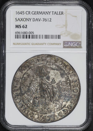 Obverse of this 1645 CR Germany  Taler NGC MS-62
