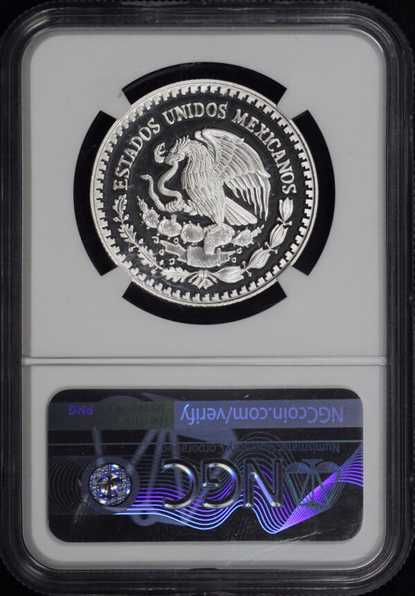 Reverse of this 2016 Mo Mexico  1/2 Silver NGC PF-70 UC