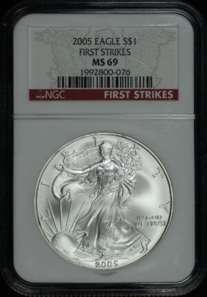 Obverse of this 2005 Silver Eagle NGC MS-69 First Strike