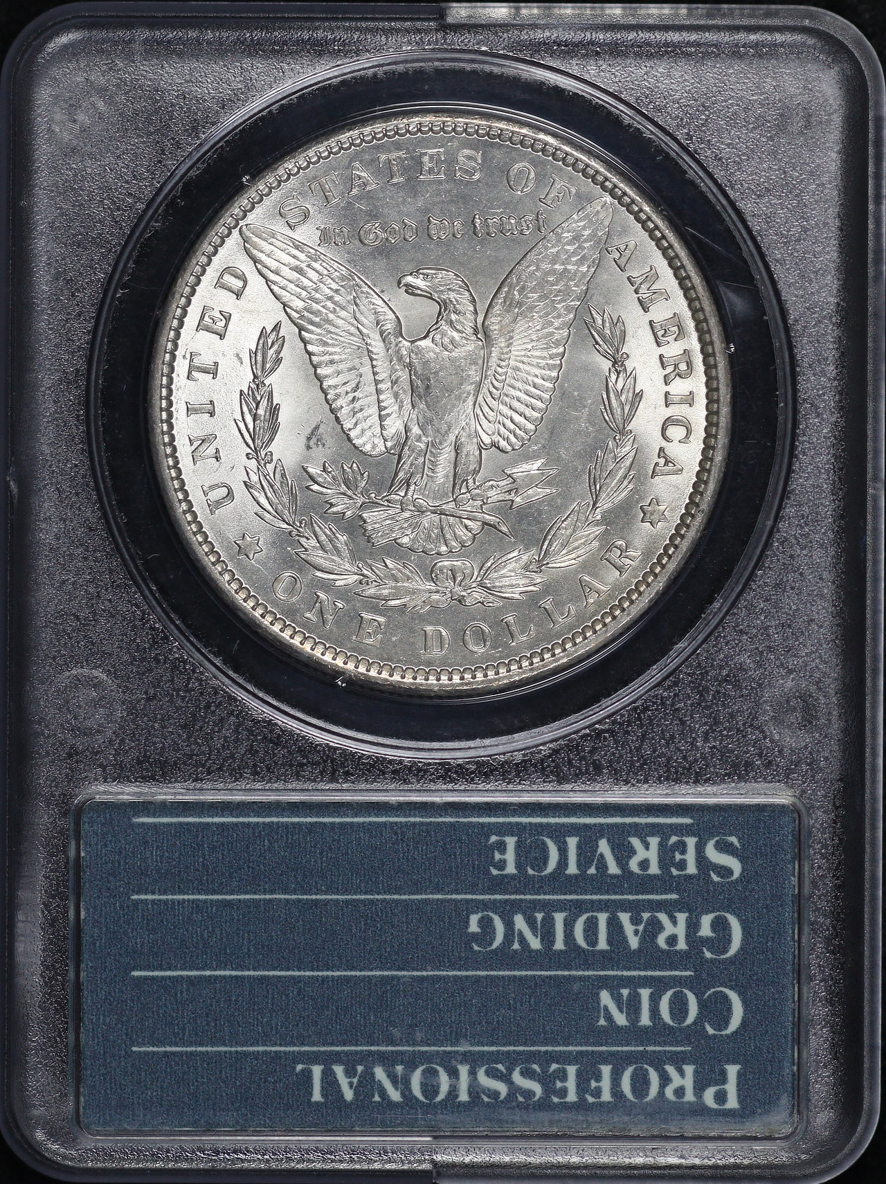 Reverse of this 1900 Morgan Dollar PCGS MS-63 Old Green Rattle Holder