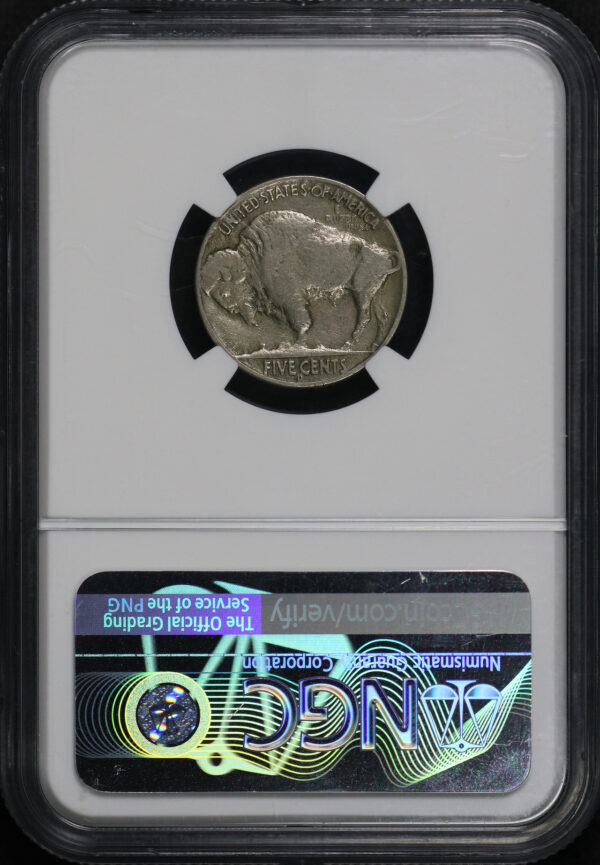 Reverse of this 1937-D Buffalo Nickel 3 Legs NGC VF-25