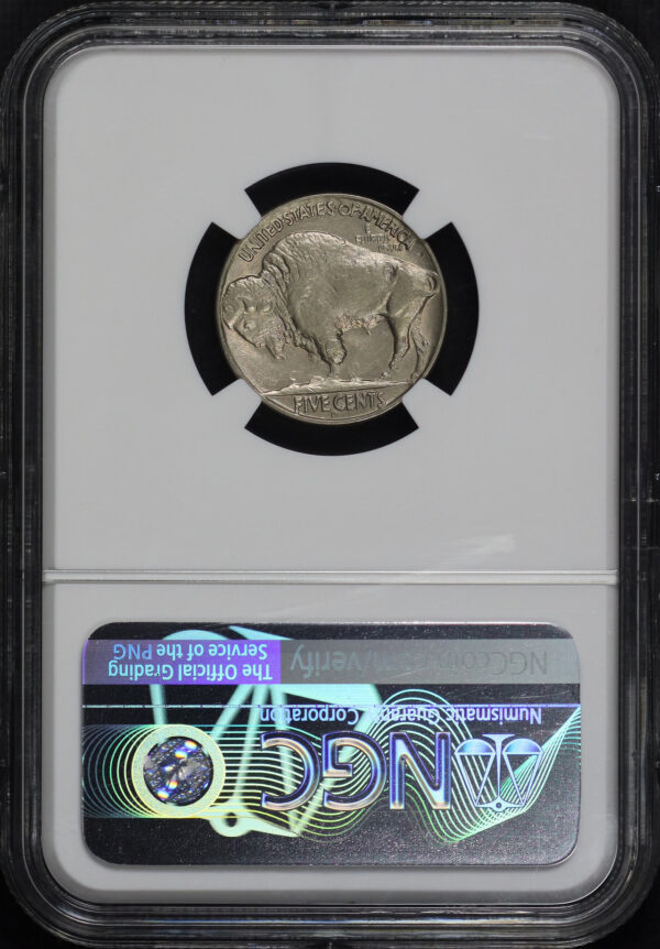 Reverse of this 1937-D Buffalo Nickel 3 Legs NGC AU-58