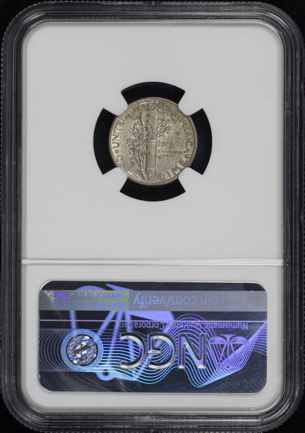 Reverse of this 1942/41 Mercury Dime NGC AU-55