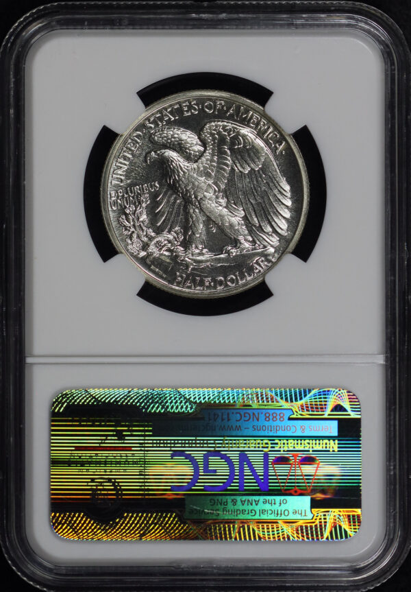 Reverse of this 1941 No “”aw”” Walking Liberty Half Dollar NGC PF-66