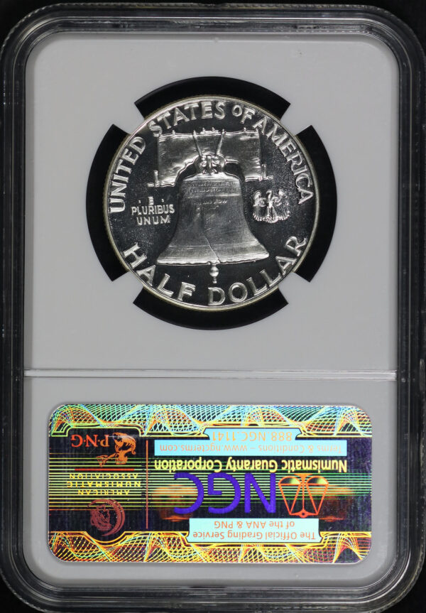 Reverse of this 1956 Franklin Half Dollar Type 1 NGC PF-68