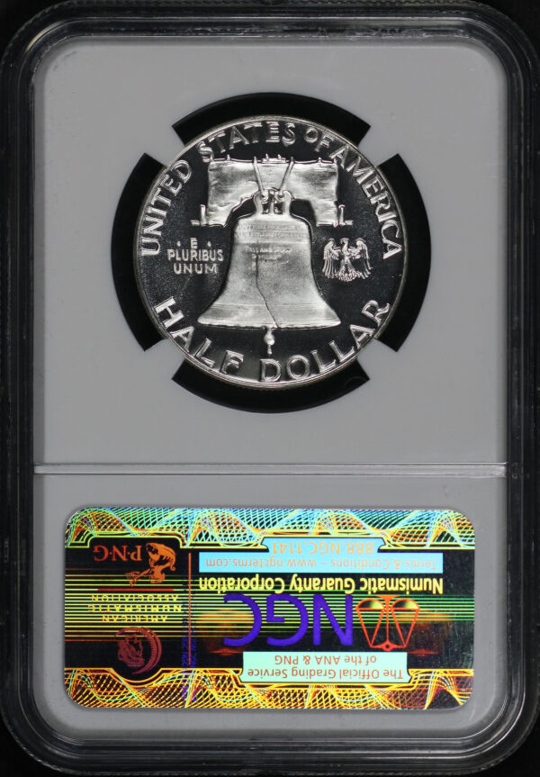 Reverse of this 1956 Type 2 Franklin Half Dollar NGC PF-68