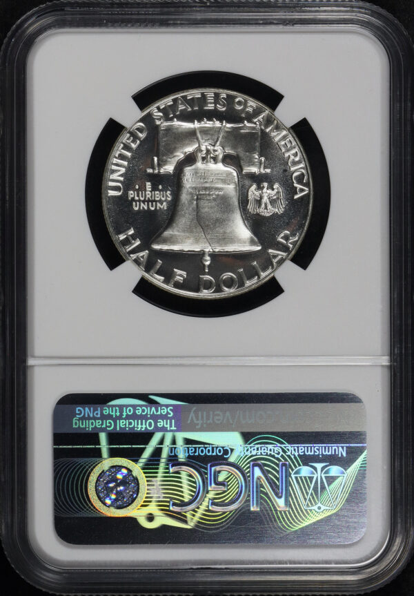 Reverse of this 1956 Type 2 Franklin Half Dollar NGC PF-68