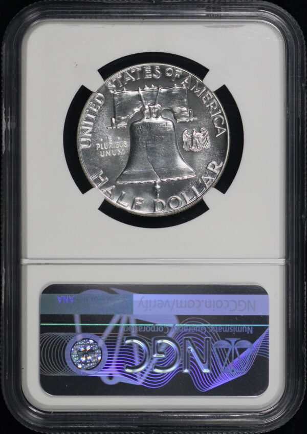 Reverse of this 1956 Franklin Half Dollar Type 2 NGC PF-69