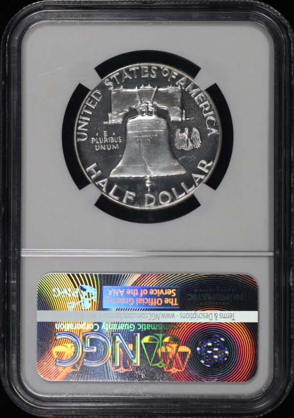 Reverse of this 1956 Type 2 Franklin Half Dollar NGC PF-68 Cameo