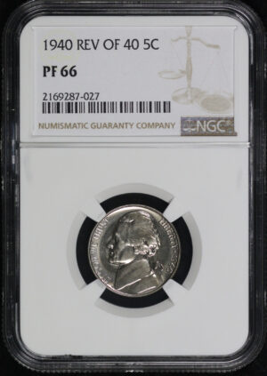 Obverse of this 1940 Reverse Of 40 Jefferson Nickel NGC PF-66