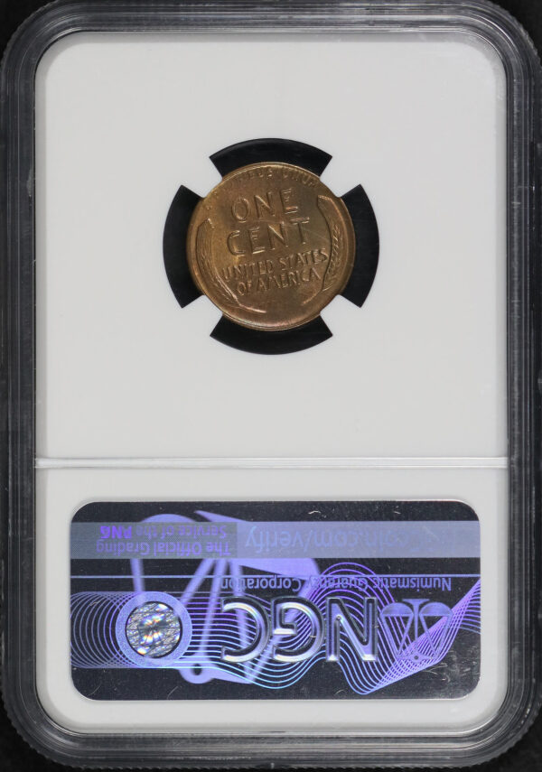 Reverse of this 1922-D Weak D Lincoln Cent Wheat Reverse NGC MS-64 RB