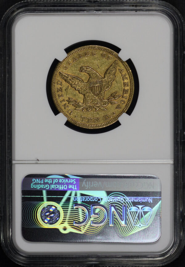 Reverse of this 1849/1849 Liberty Head $10 NGC AU-55