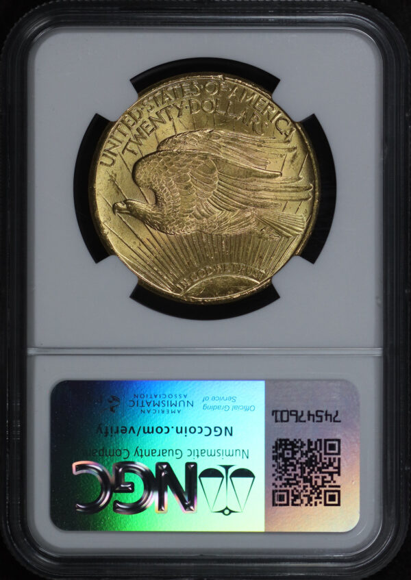 Reverse of this 1926 St. Gaudens $20 TDO FS-101 NGC MS-64