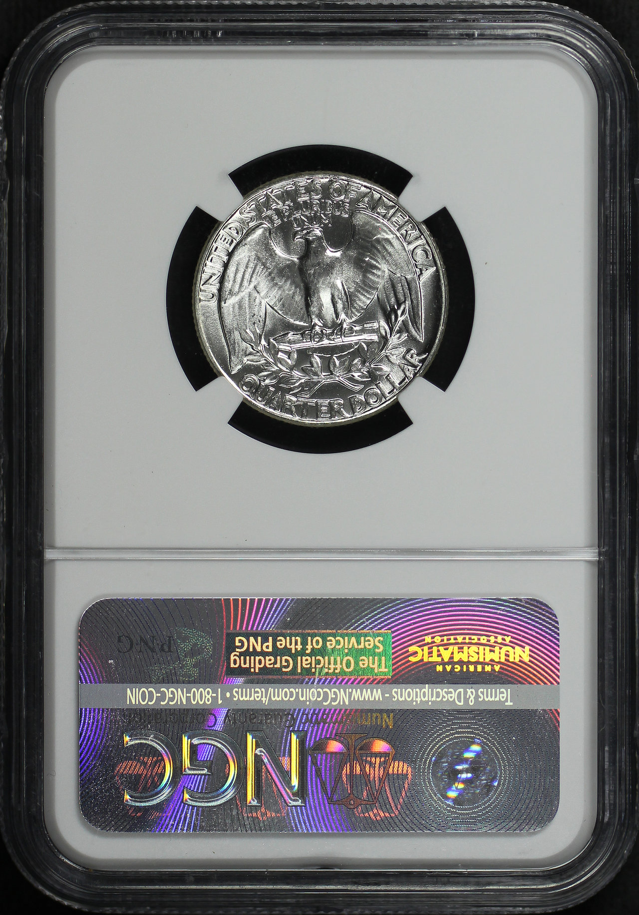 Reverse of this 1960 Washington Quarter Type B Reverse NGC MS-66