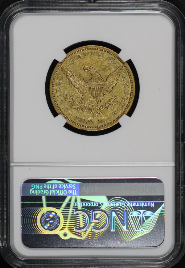 Reverse of this 1846/46-O Liberty Head $10 VP-002 NGC XF-40