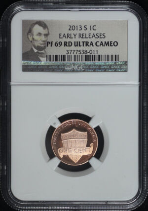 Obverse of this 2013-S Lincoln Cent Modern NGC PF-69 UC RD