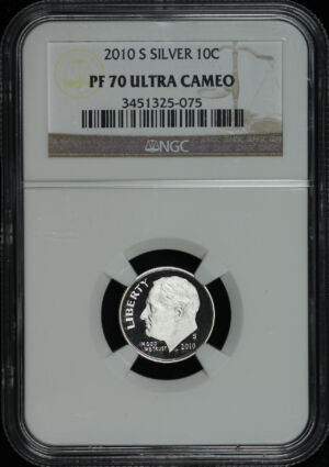 Obverse of this 2010-S Roosevelt Dime Silver NGC PF-70 Ultra Cameo