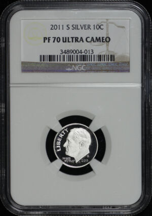 Obverse of this 2011-S Roosevelt Dime Silver NGC PF-70 Ultra Cameo