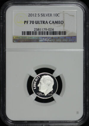 Obverse of this 2012-S Roosevelt Dime Silver NGC PF-70 Ultra Cameo