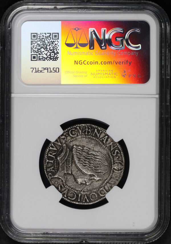 Reverse of this (1476-94) Italy Teston, Gian Galeazzo & Ludovic Maria Sforza NGC AU-Details Cleaned