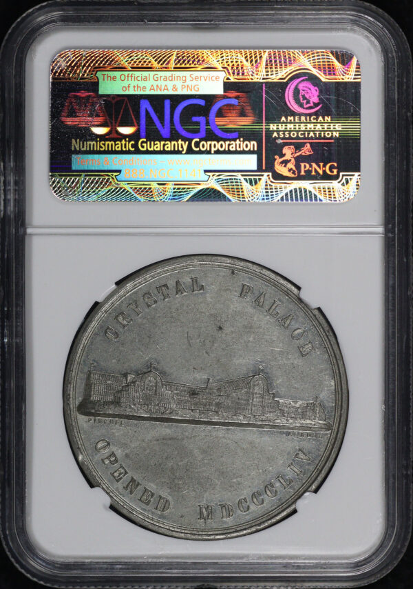 Reverse of this 1854 NY Hk-8 Crystal Palace So-Called Dollar NGC MS-61 