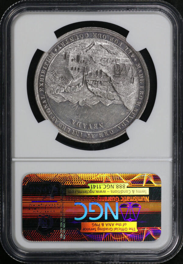 Reverse of this 1876 PA HK-19  Nevada U.S. Centennial So-Called Dollar NGC MS-61