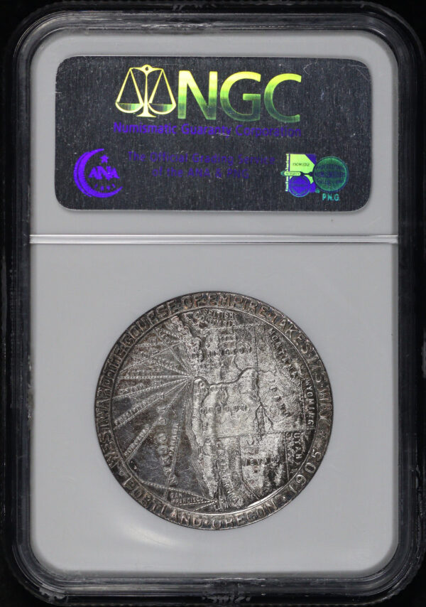 Reverse of this 1905 OR Hk-325 Lewis & Clark Exposition So-Called Dollar NGC MS-63 Official Medal 