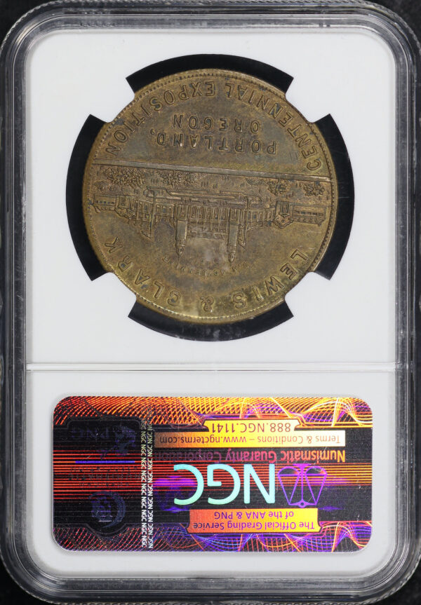 Reverse of this 1905 OR HK-331a U.S. Government Building Lewis & Clark Exposition So-Called Dollar NGC MS-62