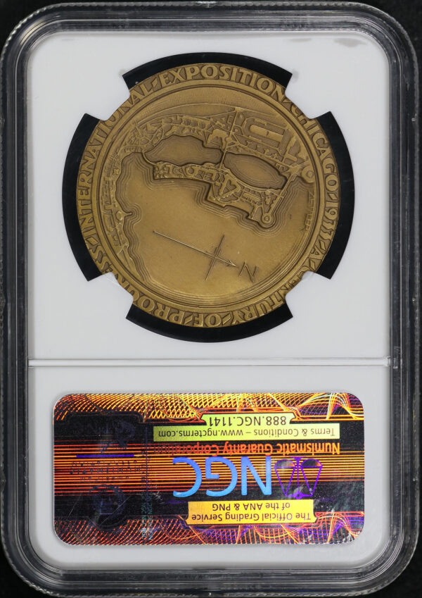 Reverse of this 1933 IL HK-463 Century of Progress Official Medal So-Called Dollar NGC MS-66