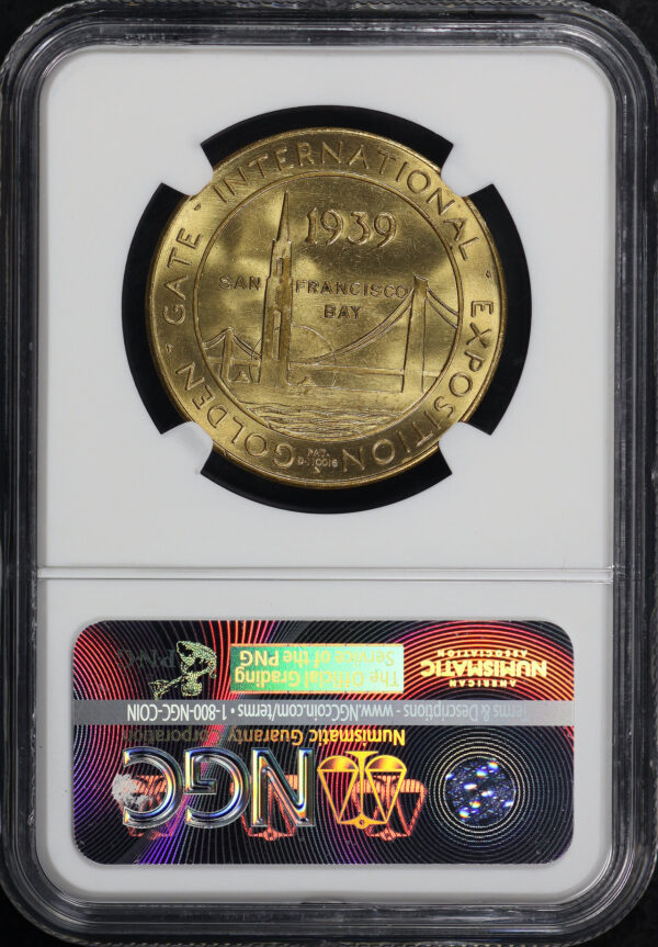 Reverse of this 1939 CA HK-481 Treasure Island Golden Gate Exposition So-Called Dollar NGC MS-66