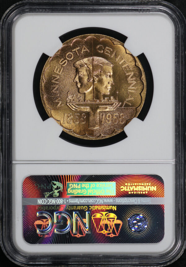 Reverse of this 1958 MN HK-520  Alexandria & Minnesota Centennial So-Called Dollar NGC MS-67