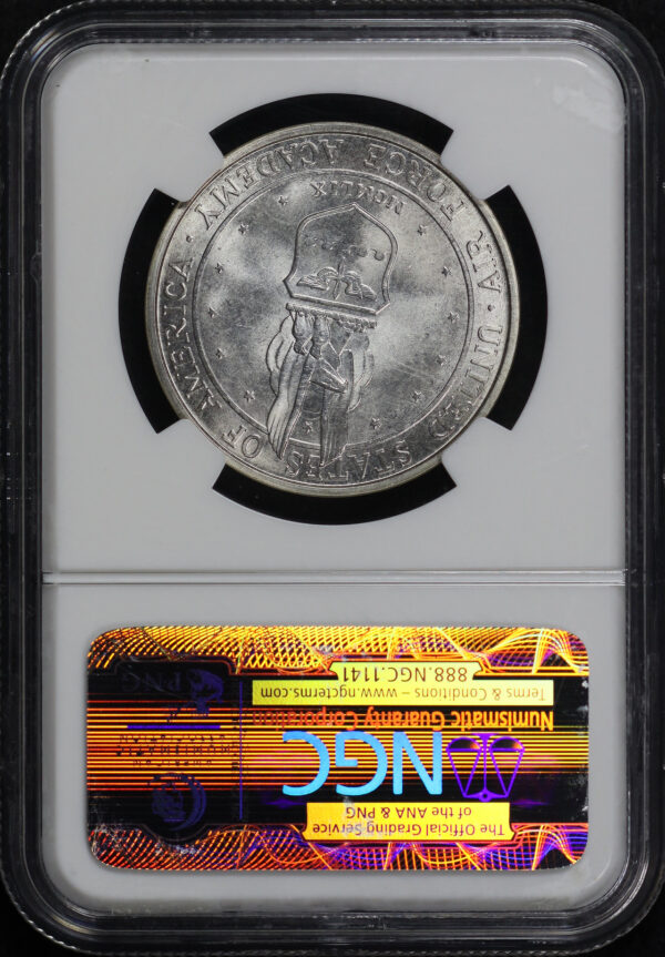 Reverse of this 1959 CO HK-542 Rush To The Rockies Colorado Centennial Official Medal So-Called Dollar NGC MS-65