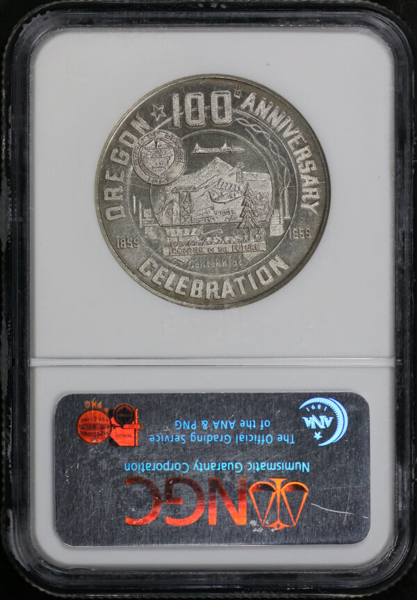 Reverse of this 1959 OR HK-561  Salem, Oregon Statehood Centennial So-Called Dollar NGC MS-63