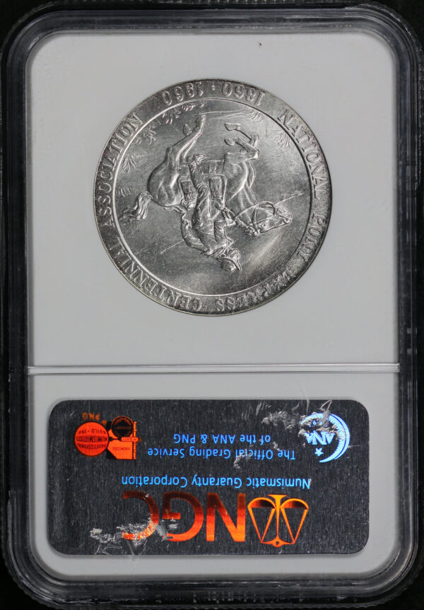 Reverse of this 1960 HK-582  Pony Express Centennial So-Called Dollar NGC MS-65