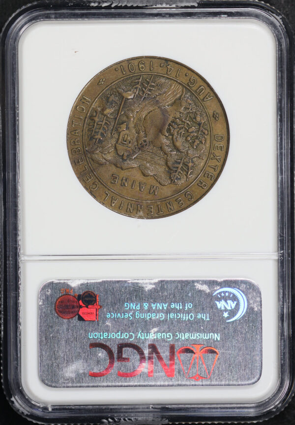 Reverse of this 1901 ME HK-646  Dexter Centennial So-Called Dollar NGC AU-55