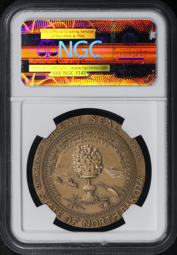 Reverse of this 1958 ND HK-713 Valley City Diamond Jub LA Official Visitation So-Called Dollar NGC MS-65