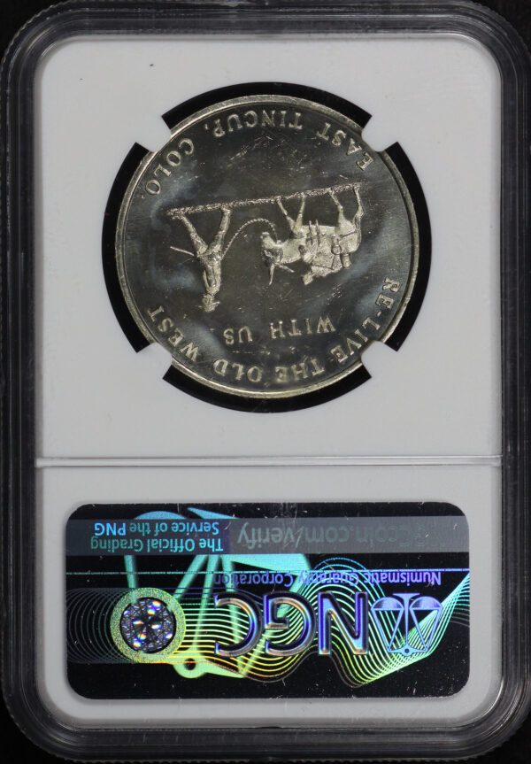 Reverse of this (c. 1960) CO HK-718 East Tincup So-Called Dollar NGC MS-64 DPL Jeff Shevlin Collection