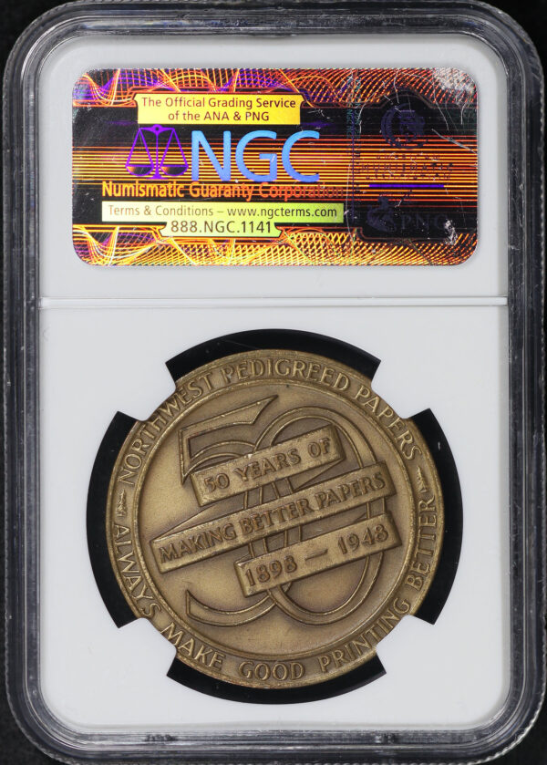 Reverse of this 1948 HK-741 Northwest Paper Company So-Called Dollar NGC MS-63