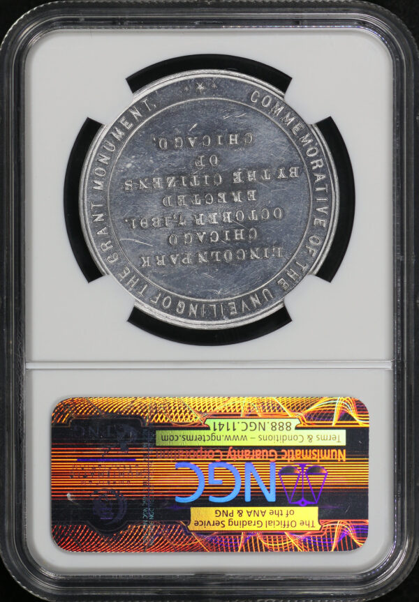 Reverse of this 1891 IL HK-759  U.S. Grant Monument So-Called Dollar NGC MS-64