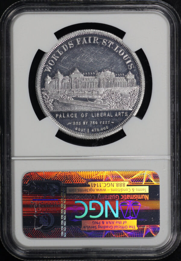 Reverse of this (1904) MO HK-322a  Manufacturers & Liberal Arts Louisiana Purchase Exposition So-Called Dollar NGC MS-61 DPL Jeff Shelvin Collection