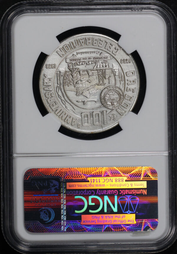 Reverse of this 1959 OR HK-556A Eugene, Oregon Statehood Centennial So-Called Dollar NGC MS-65 Jeff Shelvin Collection