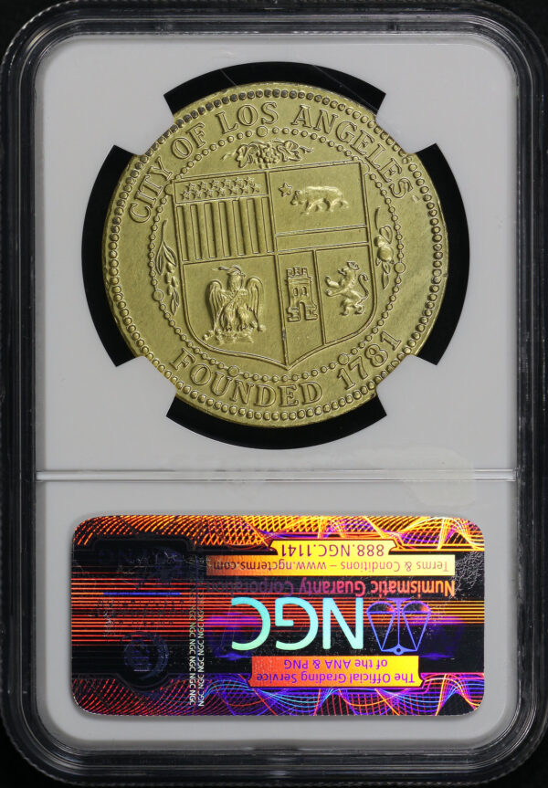 Reverse of this (c. 1955) CA HK-724a  Visit With The Mayor So-Called Dollar NGC MS-64