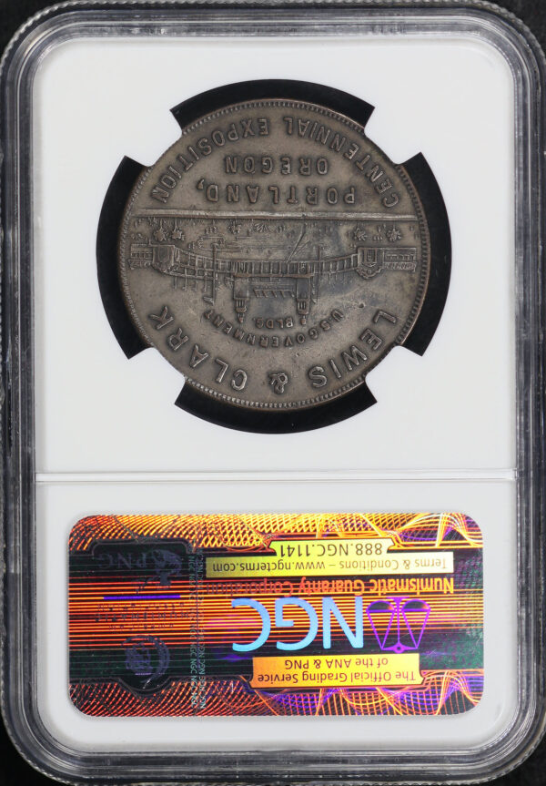 Reverse of this (1905) OR HK-333b  U.S. Government Building Lewis & Clark Exposition So-Called Dollar NGC AU-55